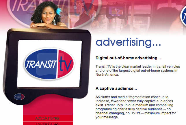 Transit TV homepage Clipping