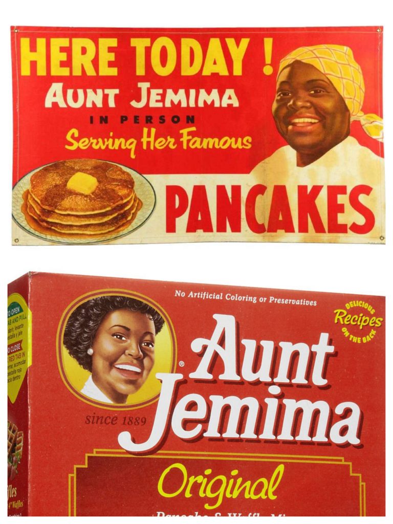 old and new versions of aunt jemima